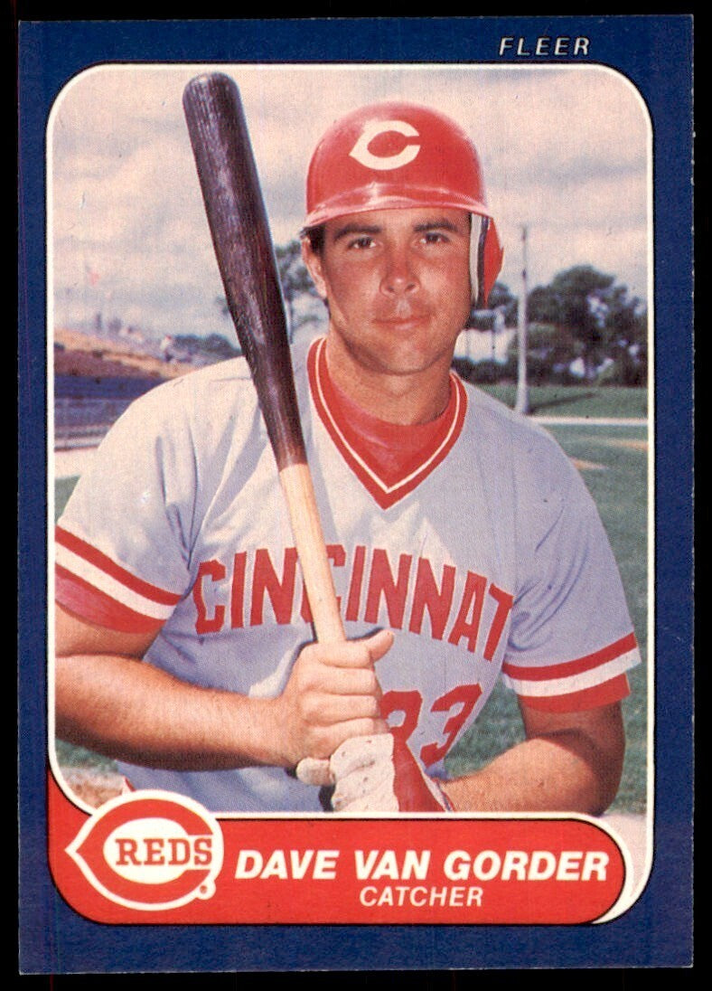 1986 Fleer Dave Van Gorder Baseball Cards #195