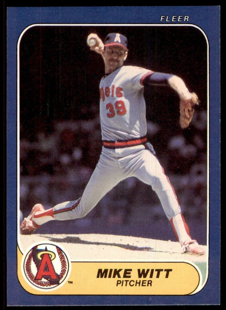 1986 Fleer Mike Witt Baseball Cards #171