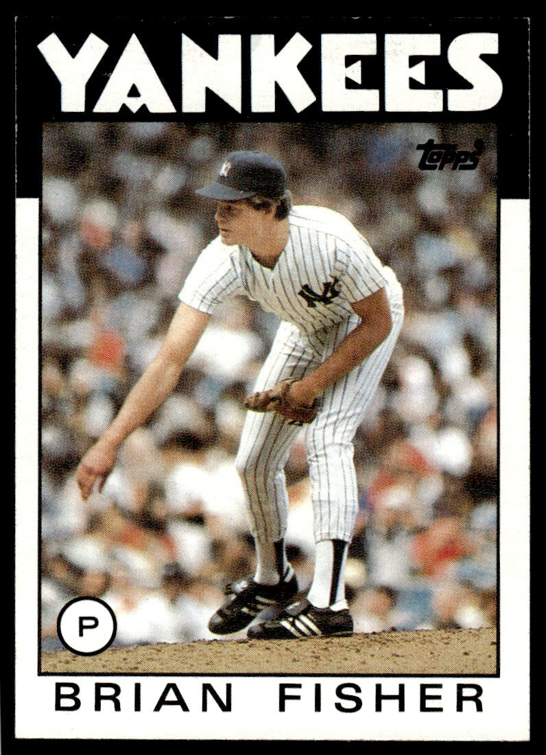 1986 Topps Baseball Card Brian Fisher Rookie A New York Yankees #584