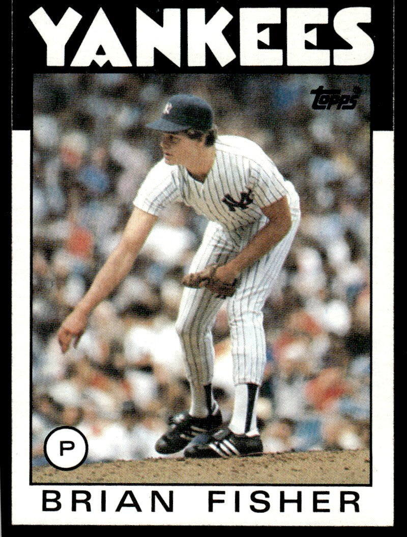 1986 Topps Baseball Card Brian Fisher Rookie C New York Yankees #584