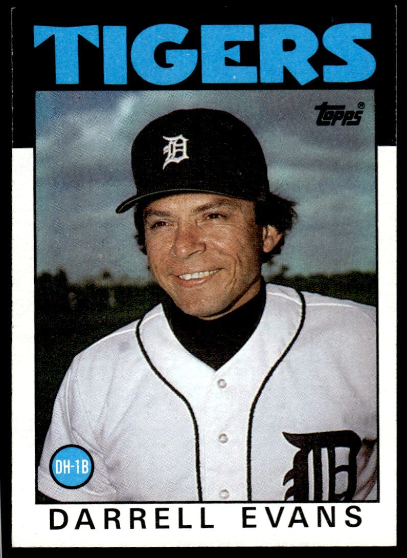 1986 Topps Baseball Card Darrell Evans A Detroit Tigers #515