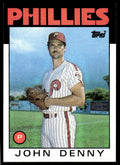 1986 Topps Baseball Card John Denny Philadelphia Phillies #556