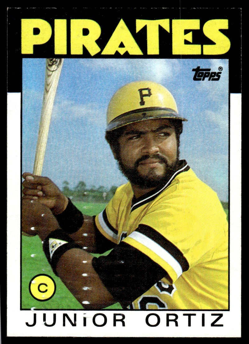 1986 Topps Baseball Card Junior Ortiz A Pittsburgh Pirates #682