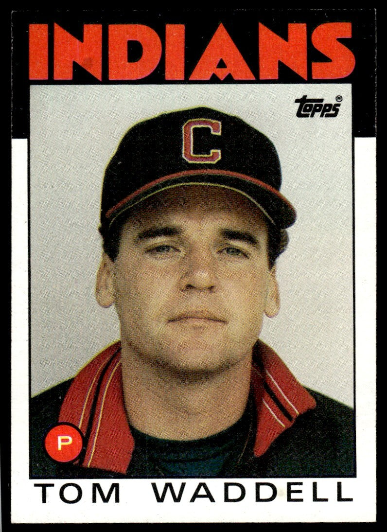1986 Topps Baseball Card Tom Waddell B Cleveland Indians #86