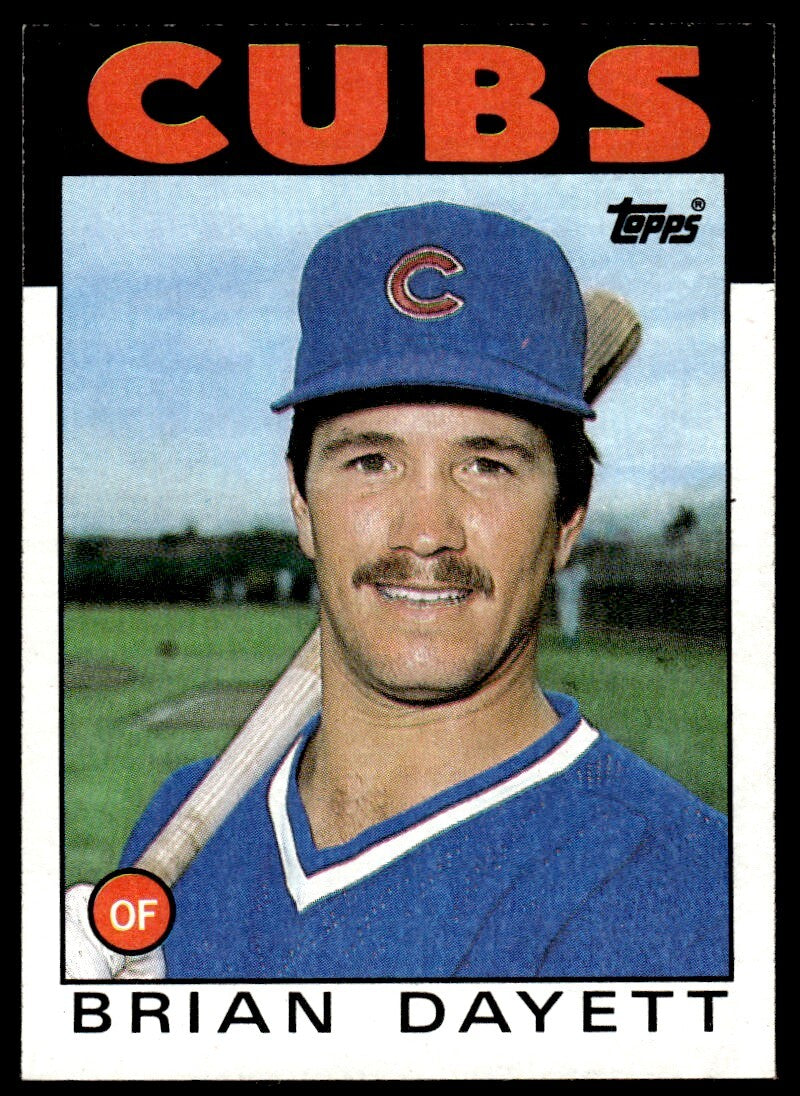 1986 Topps Baseball Card Brian Dayett Chicago Cubs #284