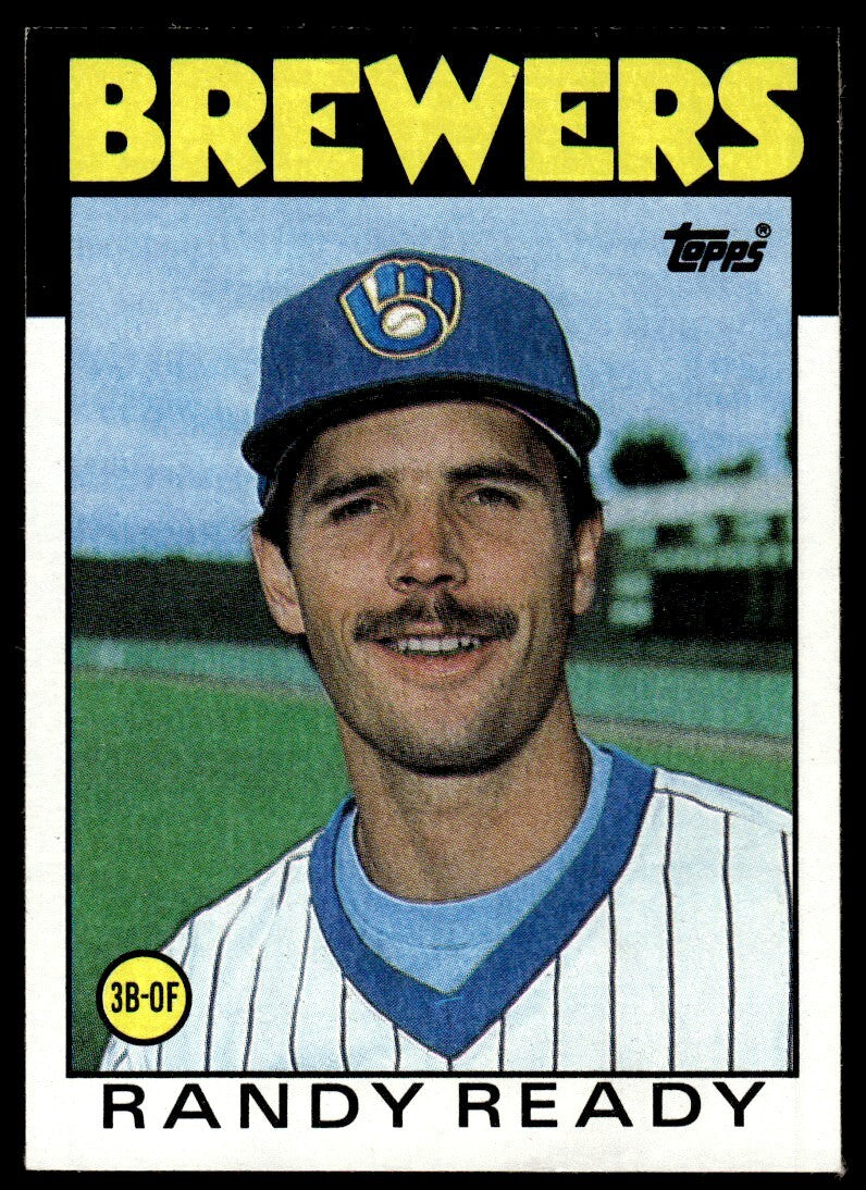 1986 Topps Baseball Card Randy Ready A Milwaukee Brewers #209