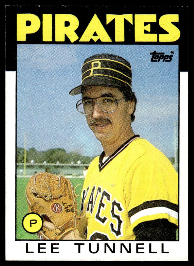 1986 Topps Baseball Card Lee Tunnell D Pittsburgh Pirates #161