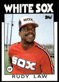 1986 Topps Baseball Card Rudy Law A Chicago White Sox #637