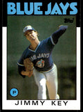 1986 Topps Baseball Card Jimmy Key A Toronto Blue Jays #545