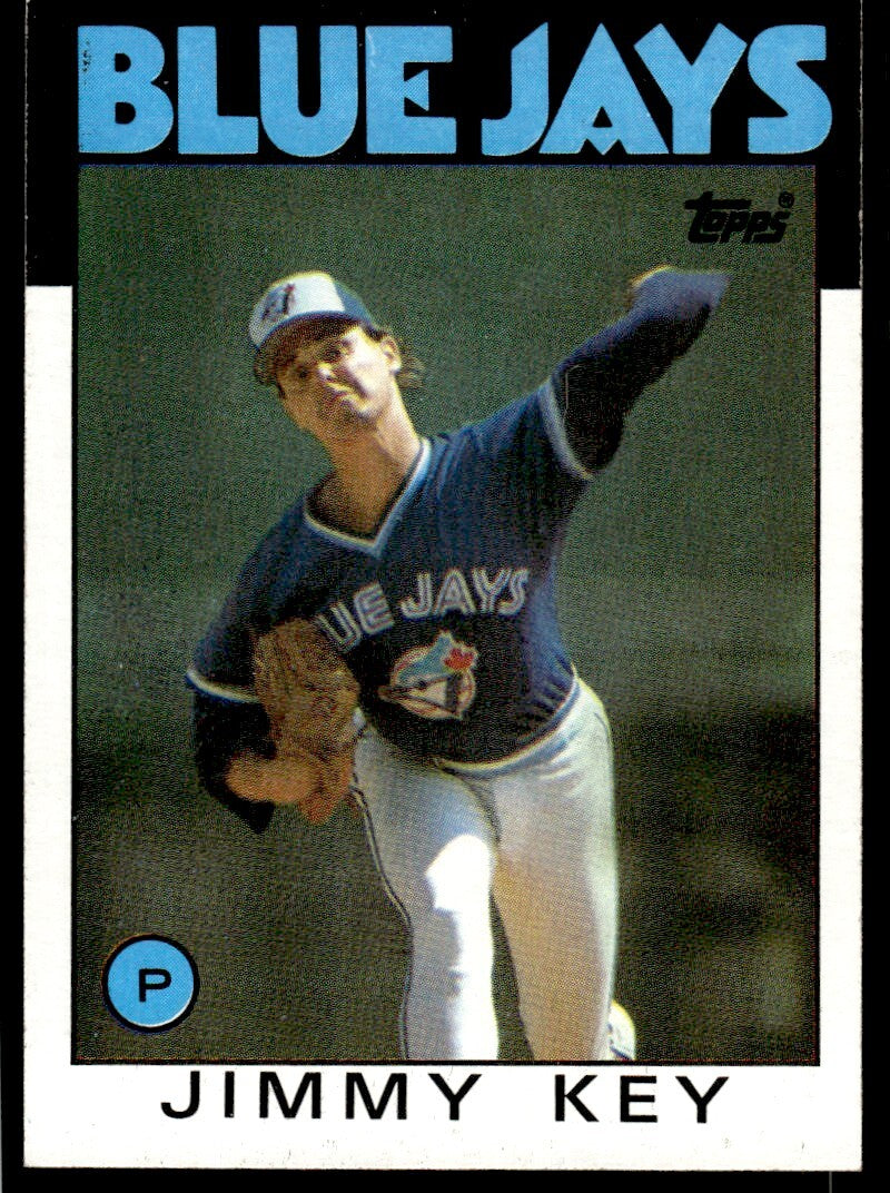 1986 Topps Baseball Card Jimmy Key A Toronto Blue Jays #545