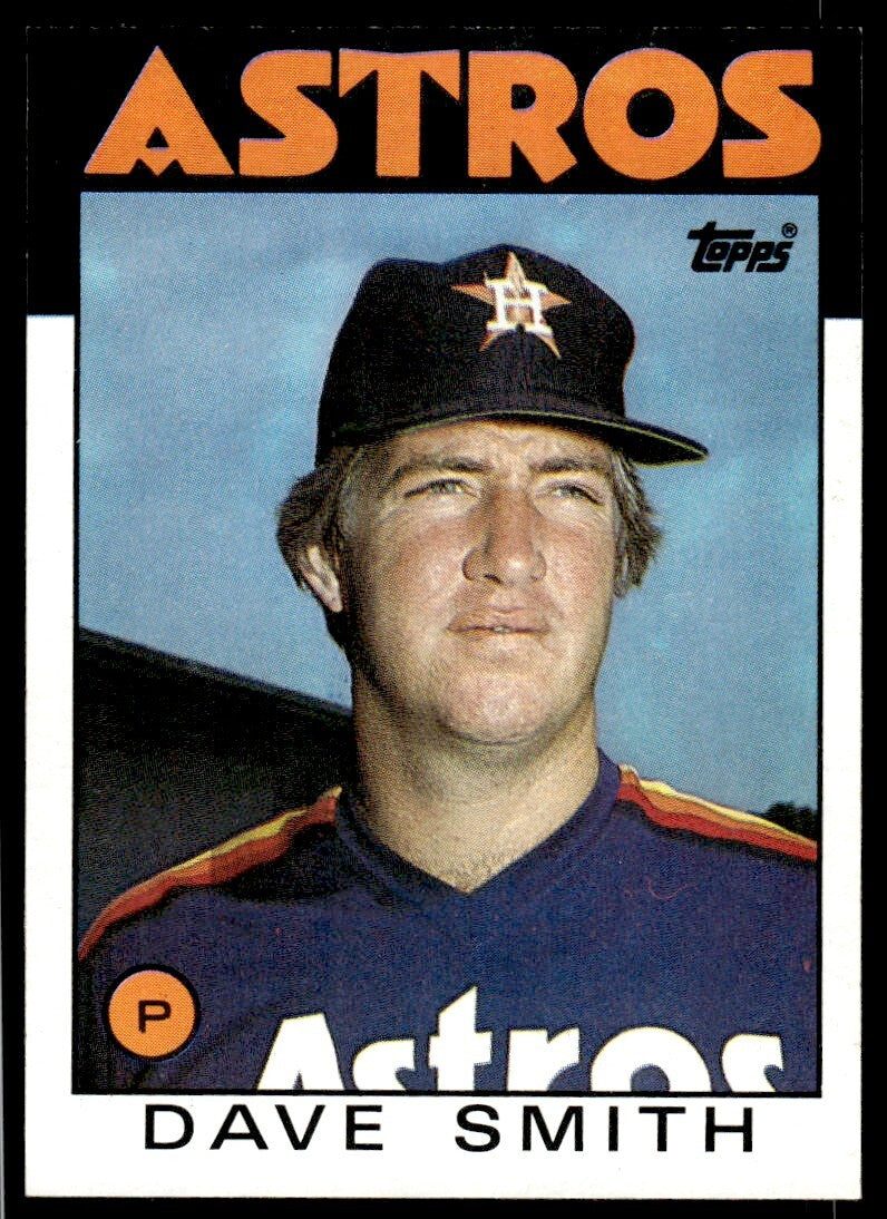 1986 Topps Baseball Card Dave Smith Houston Astros #408