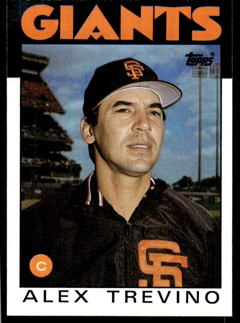 1986 Topps Baseball Card Alex Trevino San Francisco Giants #444