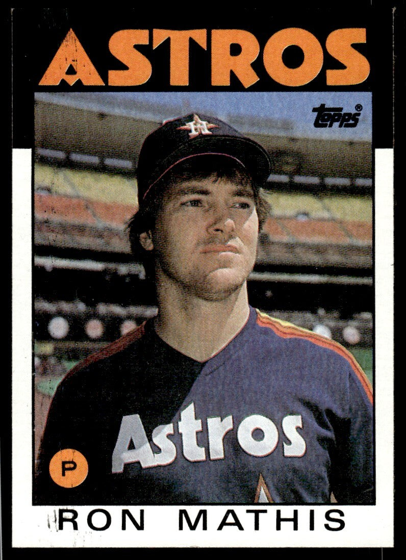 1986 Topps Baseball Card Ron Mathis Rookie Houston Astros #476