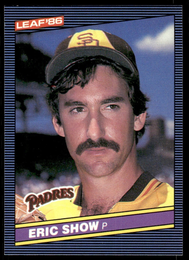 1986 Leaf Baseball Card Eric Show San Diego Padres #111
