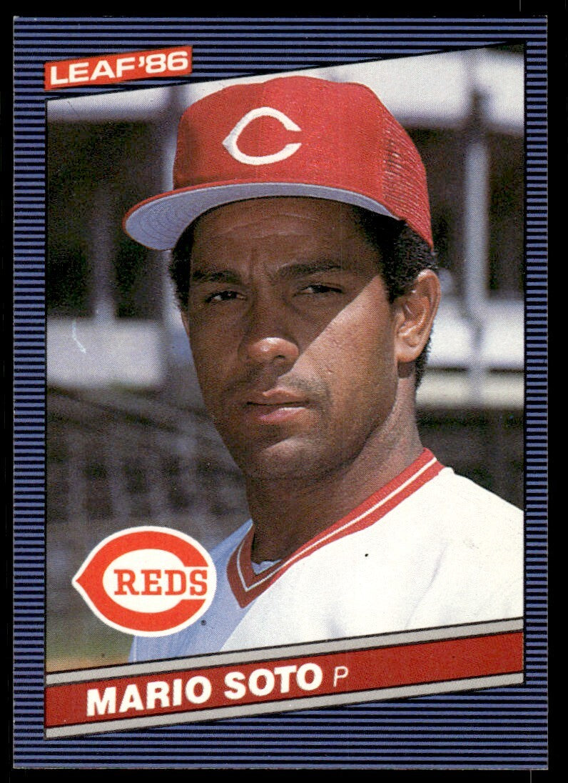 1986 Leaf Baseball Card Mario Soto Cincinnati Reds #119