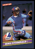 1986 Leaf Baseball Card Mike Fitzgerald Montreal Expos #32