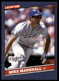 1986 Leaf Baseball Card Mike Marshall Los Angeles Dodgers #40