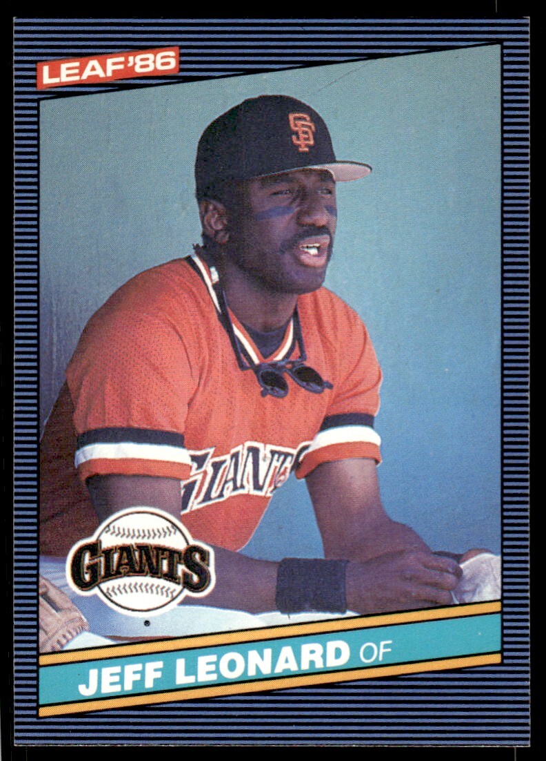 1986 Leaf Baseball Card Jeff Leonard San Francisco Giants #74