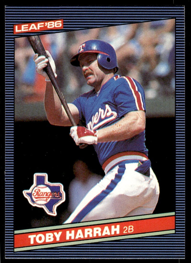 1986 Leaf Baseball Card Toby Harrah Texas Rangers #86