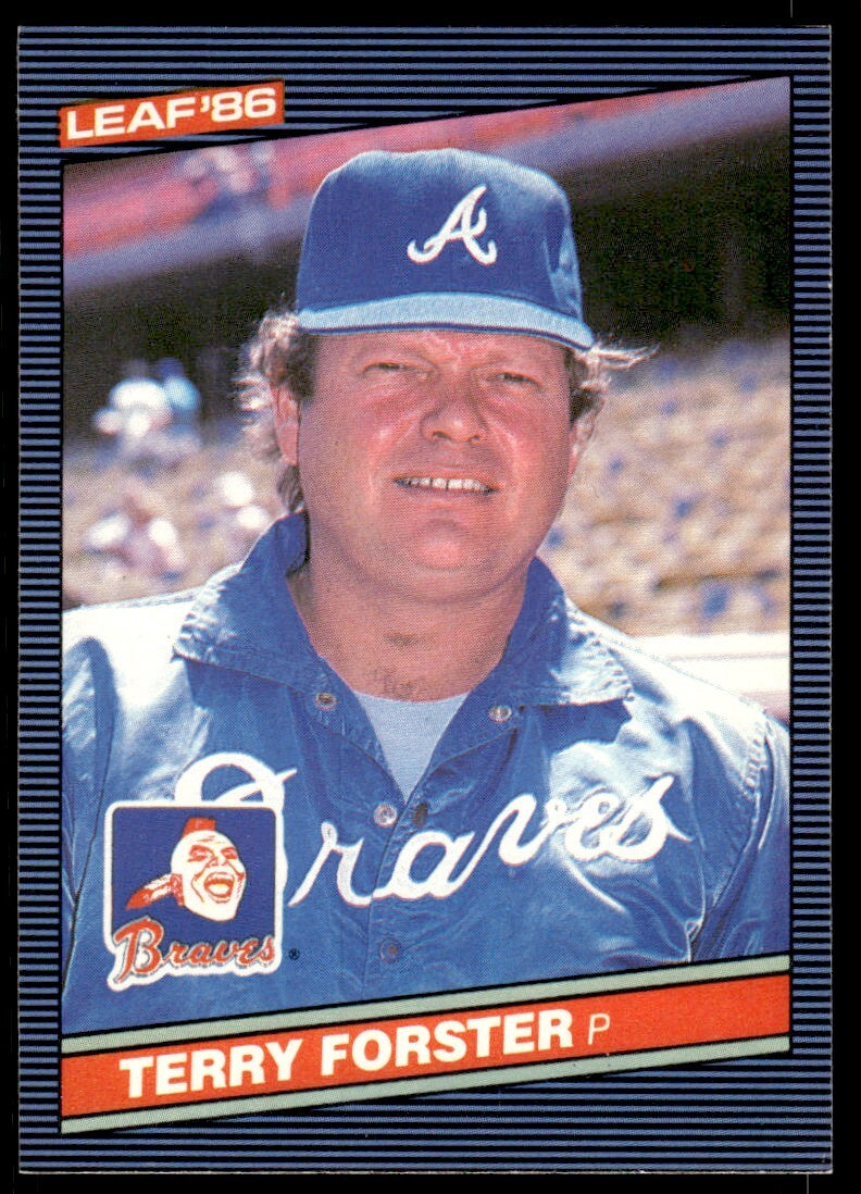 1986 Leaf Baseball Card Terry Forster Atlanta Braves #202