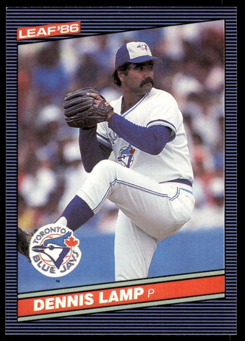 1986 Leaf Baseball Card Dennis Lamp Toronto Blue Jays #244