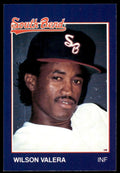 1988 Grand Slam Baseball Card Wilson Valera A South Bend White Sox #11