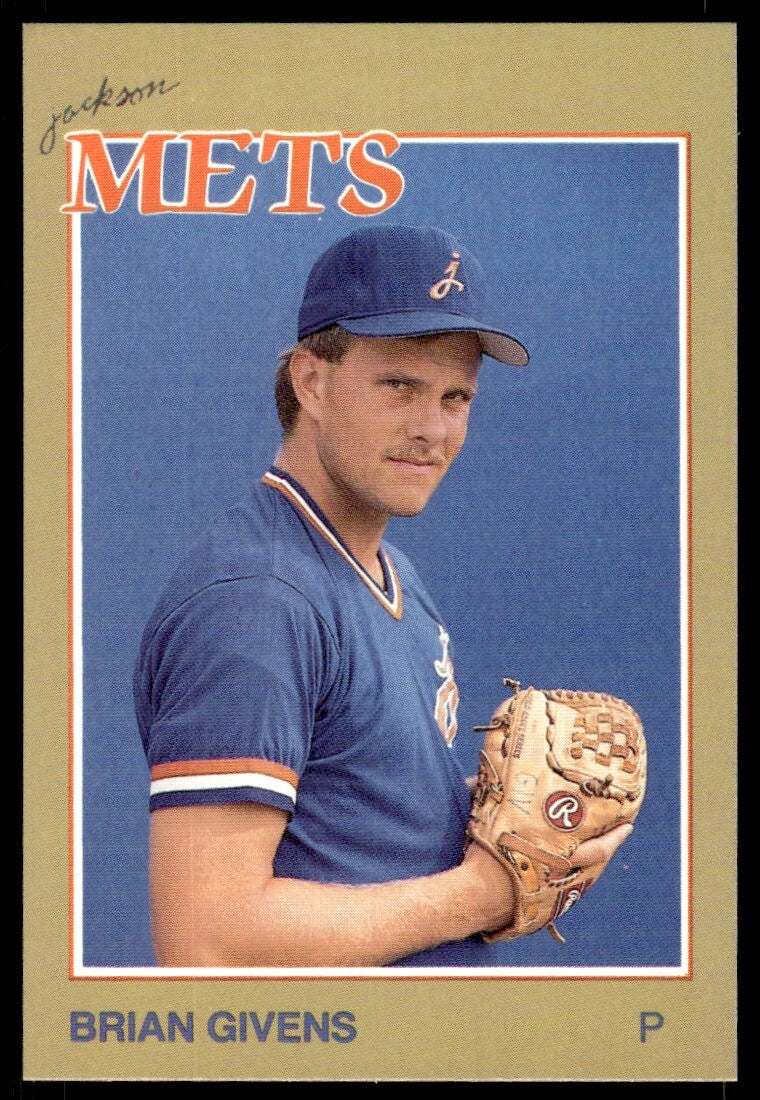 1988 Grand Slam Baseball Card Brian Givens Jackson Mets #14
