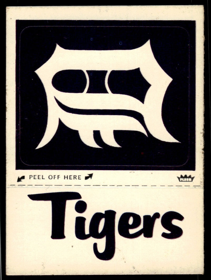 1981 Fleer Team Stickers Detroit Tigers Monogram