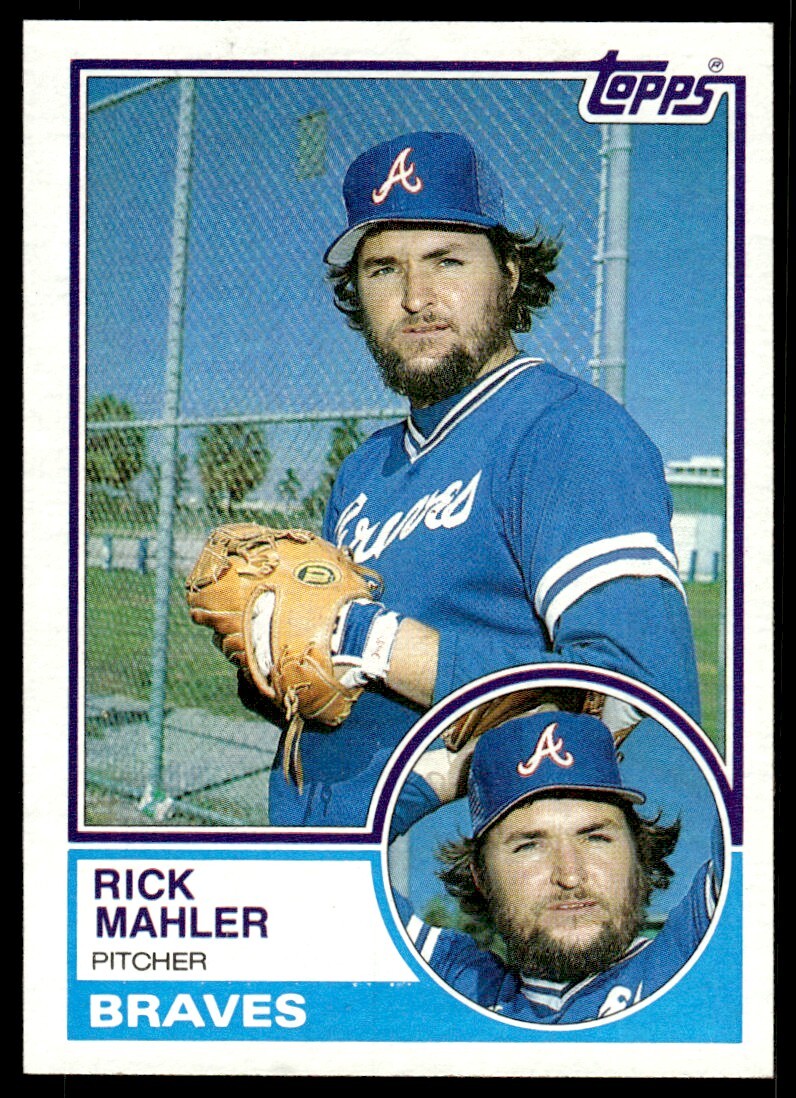 1983 Topps Baseball Card Rick Mahler Atlanta Braves #76