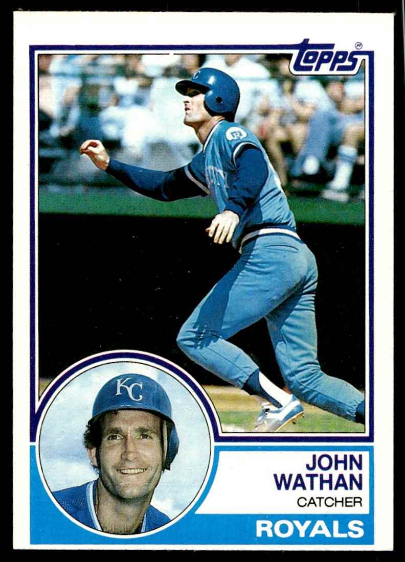 1983 Topps Baseball Card John Wathan Kansas City Royals #746