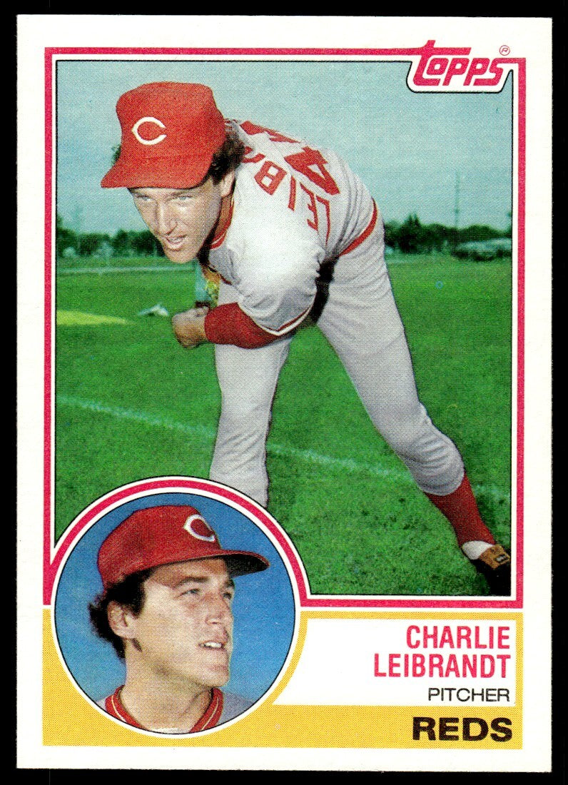 1983 Topps Baseball Card Charlie Leibrandt Cincinnati Reds #607