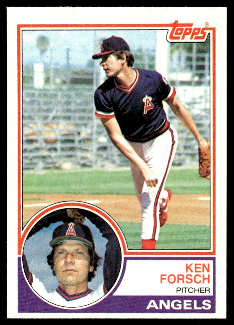 1983 Topps Baseball Card Ken Forsch California Angels #625