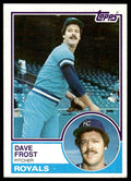 1983 Topps Baseball Card Dave Frost Kansas City Royals #656