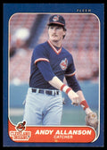 1986 Fleer Update Andy Allanson Baseball Cards #U-2