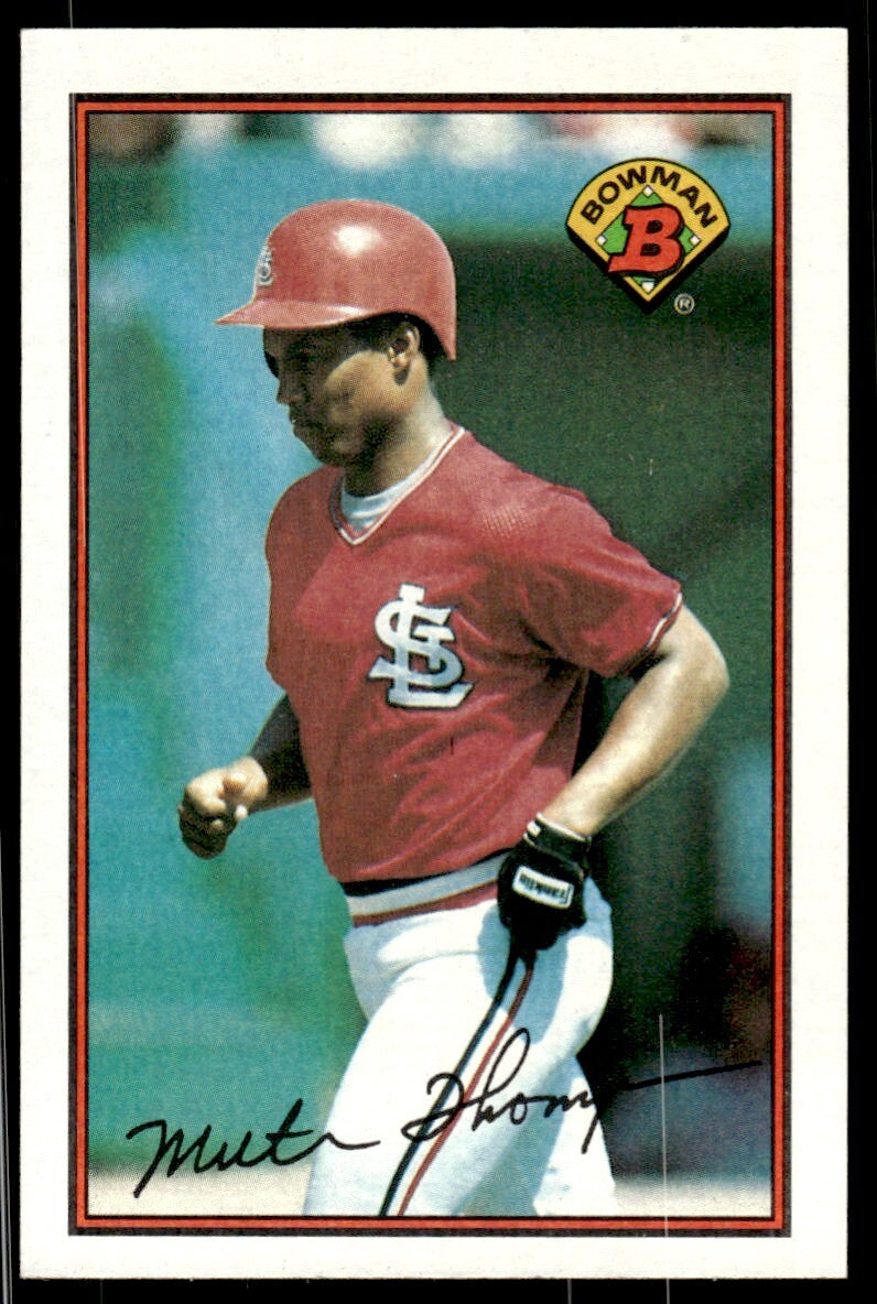 1989 Bowman Baseball Card Milt Thompson St. Louis Cardinals #441