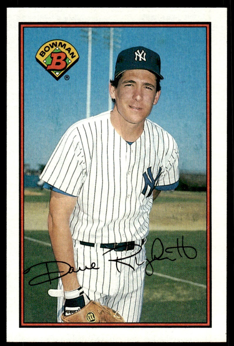 1989 Bowman Baseball Card Dave Righetti New York Yankees #167