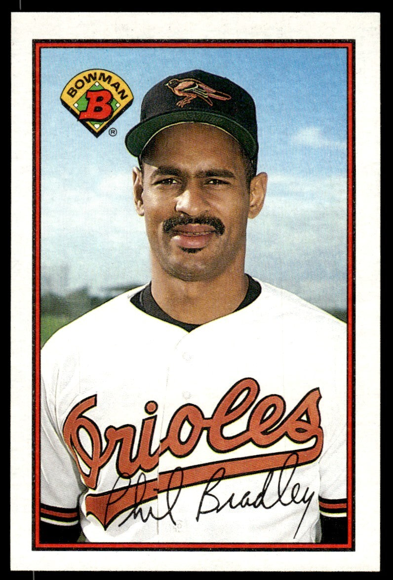 1989 Bowman Baseball Card Phil Bradley Baltimore Orioles #17
