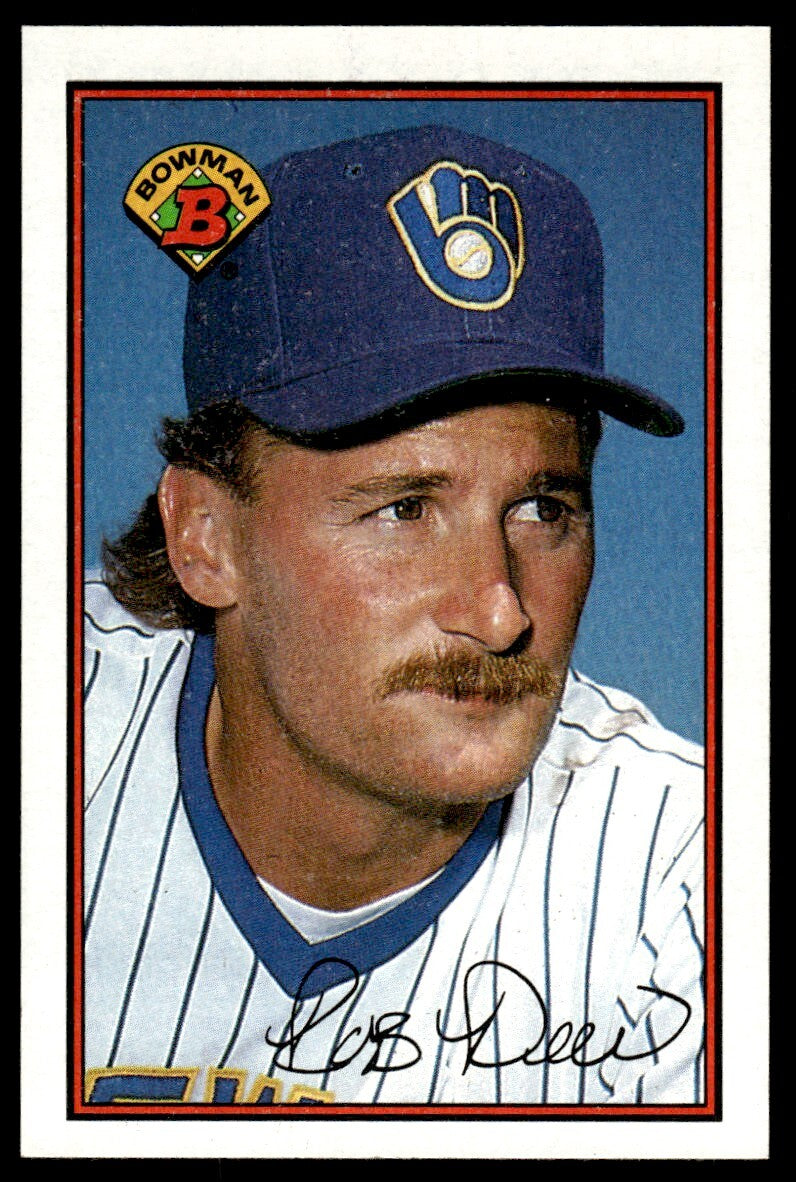 1989 Bowman Baseball Card Rob Deer AA Milwaukee Brewers #146