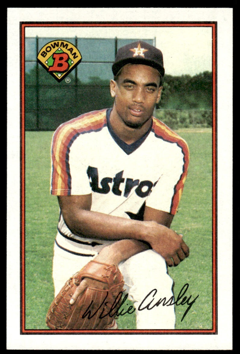 1989 Bowman Baseball Card Willie Ansley AA Houston Astros #332