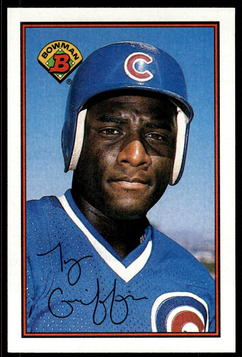 1989 Bowman Baseball Card Ty Griffin Rookie Chicago Cubs #289