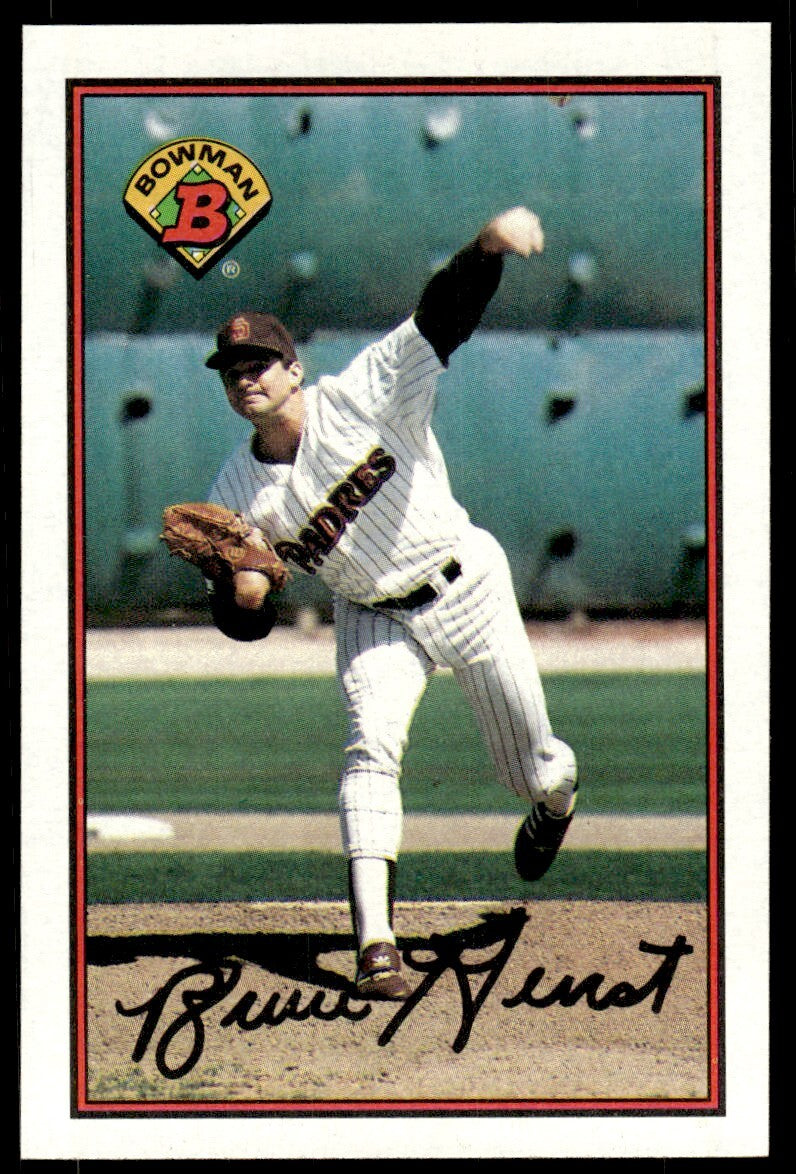 1989 Bowman Baseball Card Bruce Hurst AA San Diego Padres #451