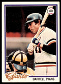 1978 Topps Baseball Card Darrell Evans San Francisco Giants #215