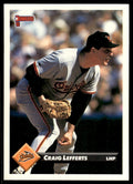 1993 Donruss Baseball Card Craig Lefferts Baltimore Orioles #1