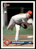 1993 Donruss Baseball Card Curt Schilling A Philadelphia Phillies #118