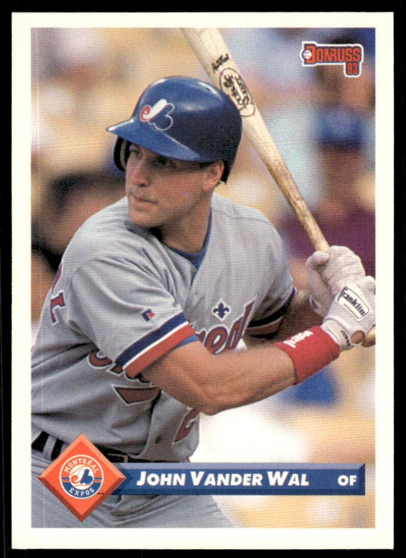1993 Donruss Baseball Card John Vander Wal Montreal Expos #144