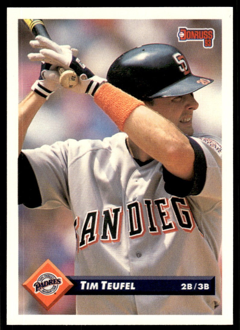 1993 Donruss Baseball Card Tim Teufel San Diego Padres #98