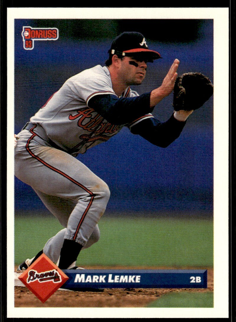 1993 Donruss Baseball Card Mark Lemke Atlanta Braves #316