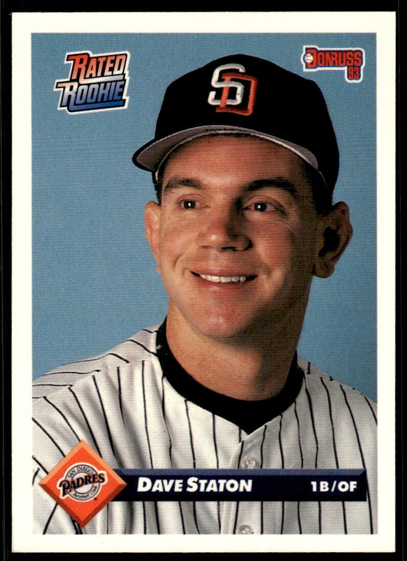 1993 Donruss Baseball Card Dave Staton San Diego Padres #325