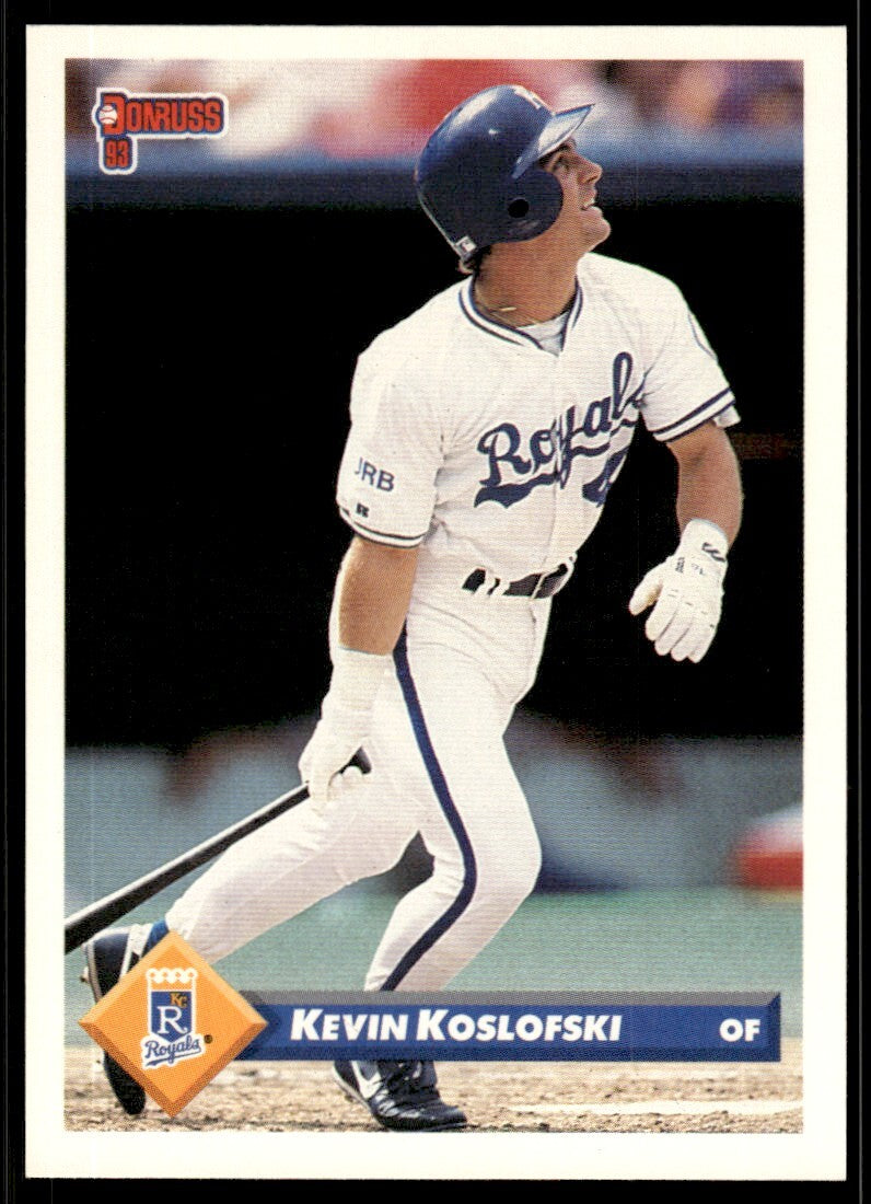 1993 Donruss Baseball Card Kevin Koslofski Rookie Kansas City Royals #205