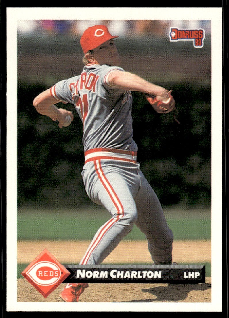 1993 Donruss Baseball Card Norm Charlton Cincinnati Reds #238